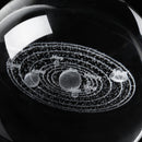 Laser Engraved Solar System Ball 3D Miniature Planets Sphere Glass Globe