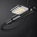 CAFELE 3A Type C Quick Charging 90 Degree Double Elbow Nylon Braided Data Cable For Oneplus 7 HUAWEI P30 Mate20 XIAOMI MI9 S10 S10+