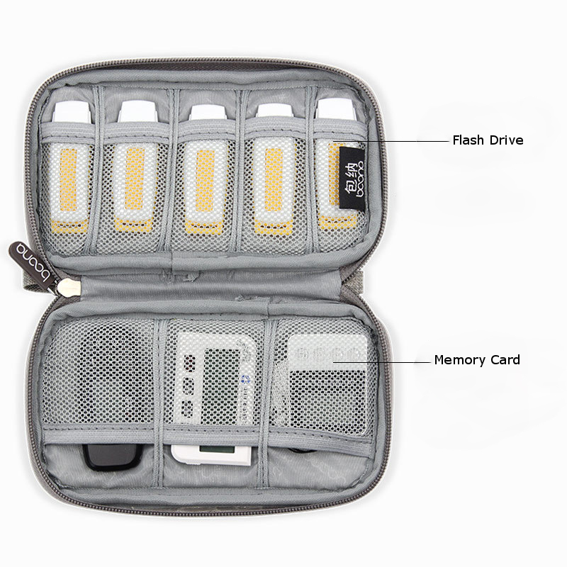 Boona 18cm*10.5cm Digital Accessories Storage Bag U Disk Flash Drive TF Memory Card Organizer Bag
