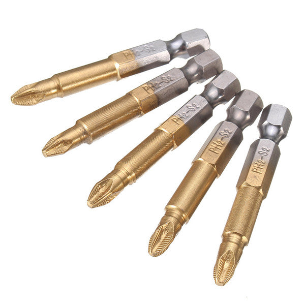 10pcs PH2 Cross Head Screwdriver Bits Set 1/4 Inch Hex Shank 50mm Phillips Screwdriver Bits