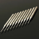 Drillpro DB-M4 10pcs 0.8mm Tungsten Steel Milling Cutter Bits 3.175mm Shank End Mills