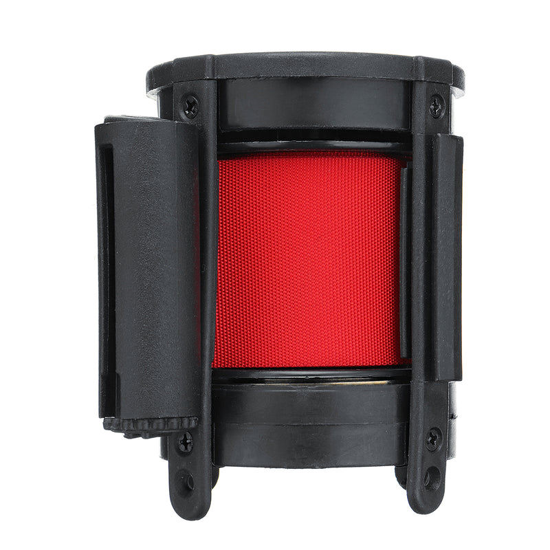 2/3/5m Retractable Stanchion Belt Crowd Queue Control Barrier Mounted Accessory Red