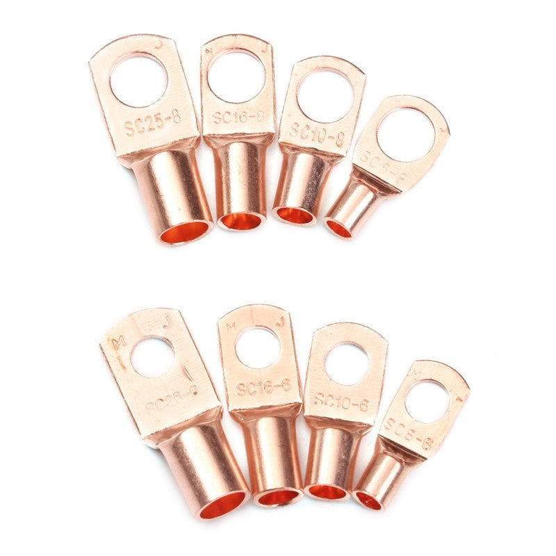 60Pcs SC Series Bare Terminals Wire Connector Terminal Copper Lug Ring Seal Wire Connectors Assorted Kit