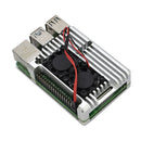 Black/Silver/Golden Dual Fan Aluminum Alloy Case Metal Protective Shell Radiator Enclosure for Raspberry Pi 4 Model B+