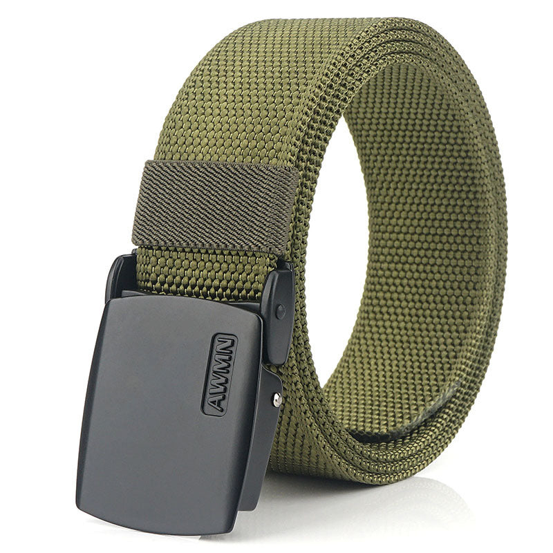 AWMN 120cm x 3.8cm Men Military Tactical Belt Adjustable Nylon Casual Belt Waist Belt With Zinc Alloy Buckle