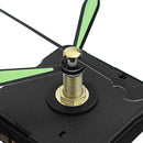 5pcs 20mm Shaft Length Green and Black Luminous Hands DIY Quartz Clock Wall Movement