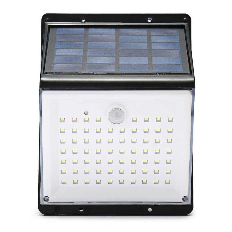 AUGIENB 88LED 600lumen Garden LEDs Split Solar Powered Light Motion Sensor Waterproof Wall Lamp Remote/Voice Control(50dB)