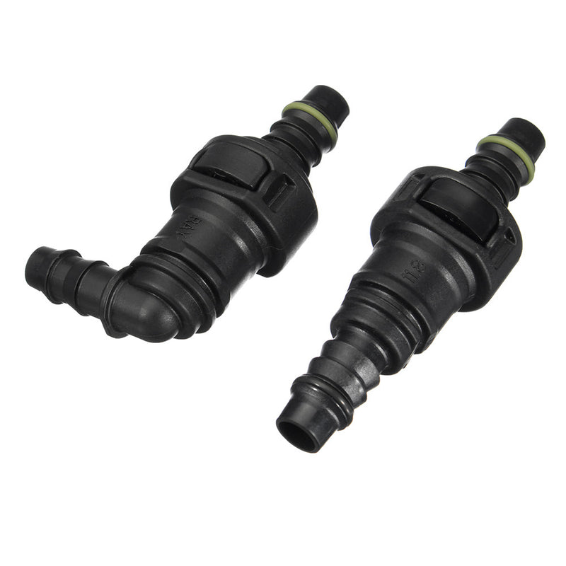 11.8mm SAE 3/8 Inch 10mm Nylon Fuel Hose Joiner Quick Release Disconnect Hub Hose Connector
