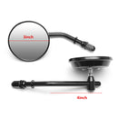 Pair Round 3inch Motorcycle Mirrors Black For Harley Davidson Ryca