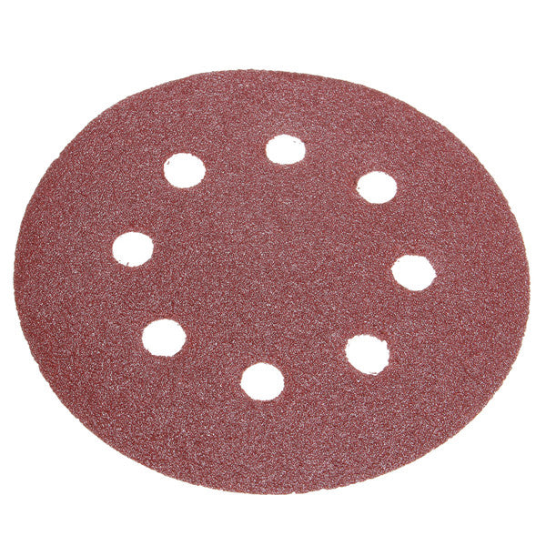 50pcs 5 Inch 8 Hole 80/120/180/240/320 Grit Sanding Disc Polishing Tool