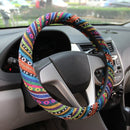 38cm Linen Car Steel Ring Wheel Cover Multi-Color National Styling Flax Cover Universal