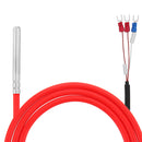 -50~300C PT100 Temperature Sensor Probe 2 Wire Type 3 Wire Type 6*50mm Thermocouple Thermal Resistance with 1m Silicone Cable