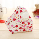PM2.5 Kids Cotton Face Mouth Mask Child Dust-proof Anti-haze Respirator with 2 Filters