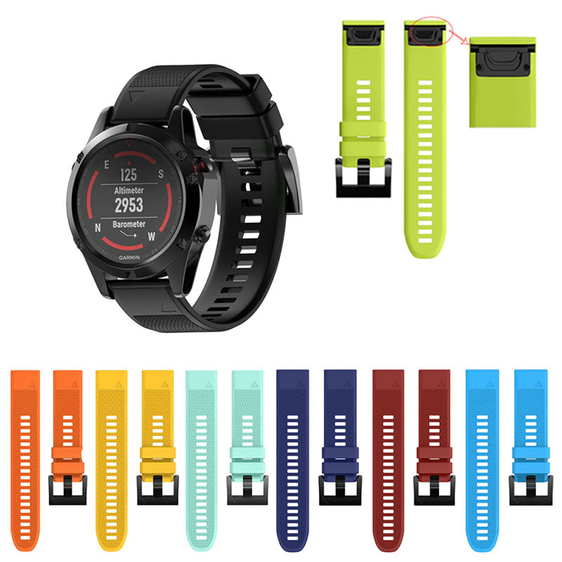 22mm Silicone Replacement Strap Watch Band for Garmin Fenix 5/Forerunner 935
