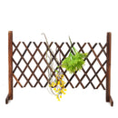 Decorations Expanding Portable Fence Wooden Screen Gate Pet Dog Patio Garden Lawn Barrier ~