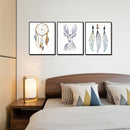 Miico Hand Painted Three Combination Decorative Paintings Simple Style Oil Painting Wall Art For Home Decoration