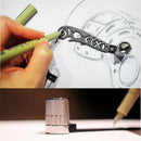 Multi-funtional Drawing Curved Metallic Ruler Mini Compass Protractor Combo Circles Drawing Patterns