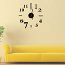 DIY Mini Modern Art Mirror Wall Clock 3D Sticker Design Home Office Room Decor