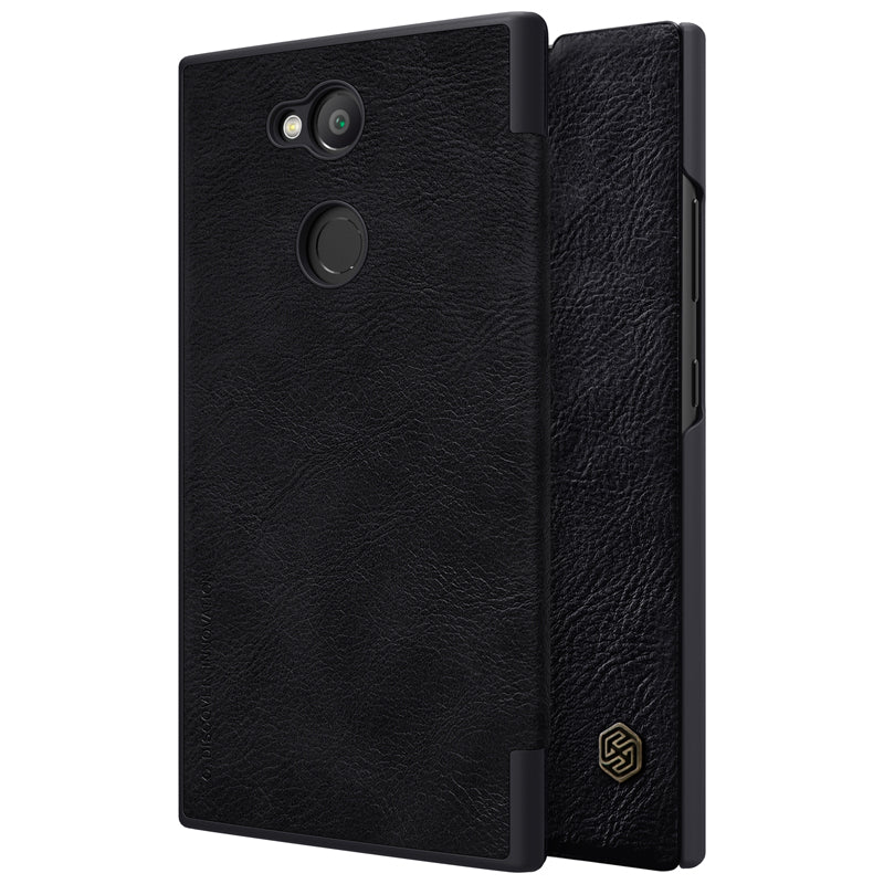 NILLKIN Flip Shockproof Card Slots Holder Full Cover PU Leather PC Protective Case for Sony Xperia L2