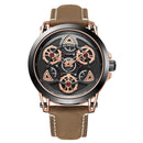 RUIMAS 550 Mechanical Design Creative Men Wrist Watch Cowhide Strap Quartz Watch