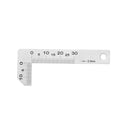 Drillpro 0-15mm Stainless Steel Chamfering Angle Ruler 0.5mm Accuracy Square Gauge