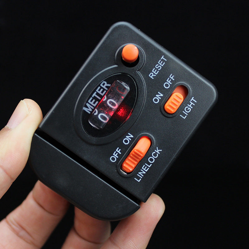 ZANLURE 99.9m Digital Display Fishing Line Depth Finder Tool Fishing Line Counter Clip On Rod