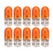 10pcs T10 Halogen 12V 5W Wedge Amber Car Dashboard Indicator Lights Bulbs Lamps for VW
