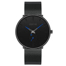 STRYVE S9501 Fshion Men Simple Dial Full Mesh Steel Strap Independent second Dial Quartz Watch