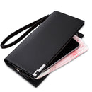 Outdoor Travel ID Credit Card Holder Coin Purse Men PU Leather Long Wallet