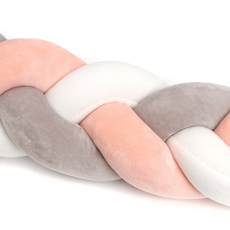 300cm Infant Baby Plush Bumper Bed Bedding Crib Cot Braid Cushion Protector Decorations