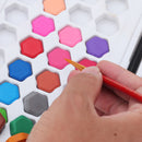 36 Colors Solid Watercolor Paint Pigment Art Box Art Paper Paintbrush Pen Set