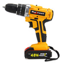 Raitool 48VF Cordless Electric Impact Drill Rechargeable 3/8 inch Drill Screwdriver W/ 1 or 2 Li-ion Battery