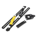 Drillpro Aluminum Multifunction Four Square Folding Ruler Woodworking Scriber Position Hole Opener