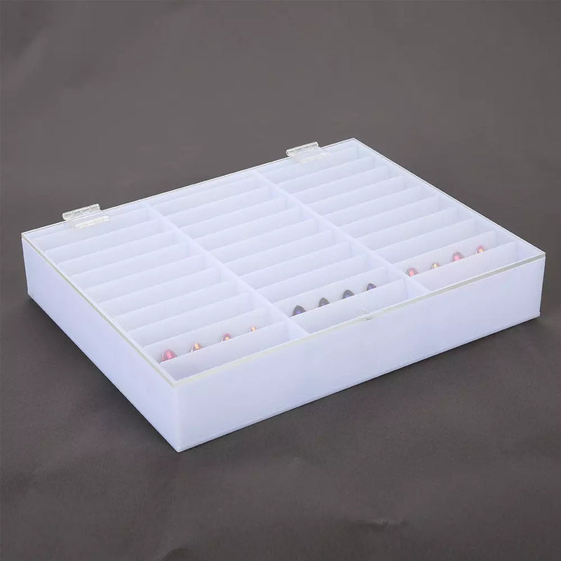 44 Grids Empty Nail Tips Storage Box Clear Nail Art Decoration Container Case Display
