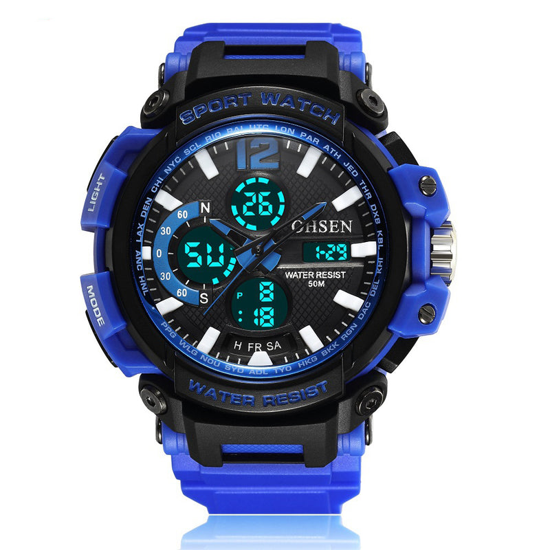 OHSEN AD1713 LED Alarm Waterproof Digital Watch Men Women Student Sport Watch