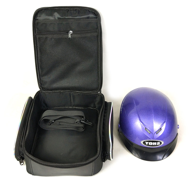 Expandable Magnetic Touch Screen Motorcycle Oil Gas Fuel Tank Helmet Bag Saddlebags Pouch Smartphones GPS Storage Racing Waterproof