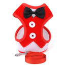 Dog collar Strap Small Dog Teddy Dogs Leads Evening Dress Bow Tie Cute Pet Soft Comfortable Leash