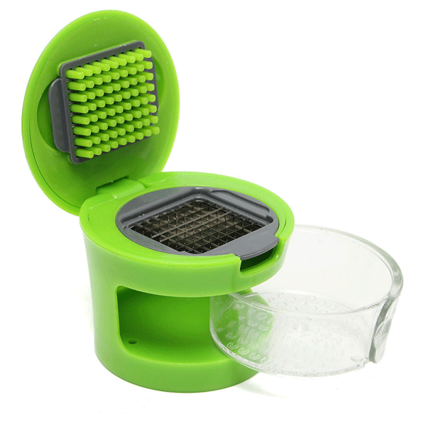 Multi-function Garlic Press Slicer Chopper Grater Hand Presser Garlic Grinder With Container Vegetable Cutter