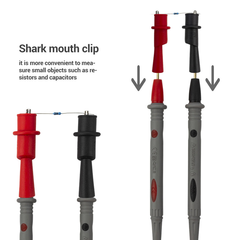 ANENG PT1006 Needle Tip Probe Test Leads Pin Hot Universal Digital Multimeter Lead Probe Wire Pen Cable 1000V 20A with Alligator Clip