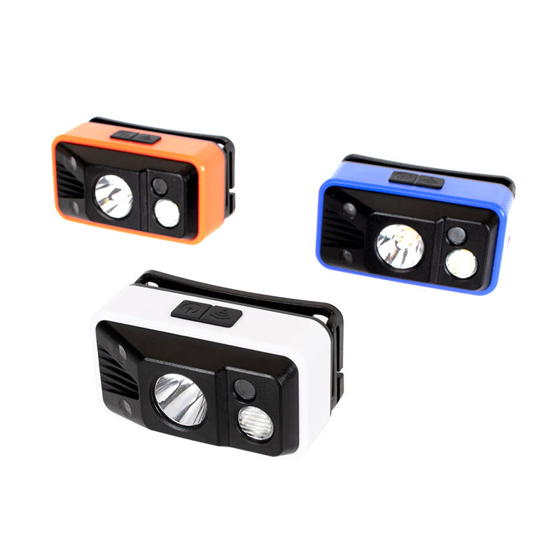 XANES TM-G17 800LM LG LED 10M Infrared Induction Headlamp 5 Modes 45Adjustable Double Switches 1200mAh USB Rechargeable Headlamp Outdoor Bike Headlamps Riding Cycling Lights