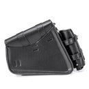 Left/Right Side Universal Motorcycle Saddlebags PU Leather Waterproof Black