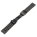 Black Metal Stainless Steel Watch Wrist Band Strap for Garmin Fenix 3/HR