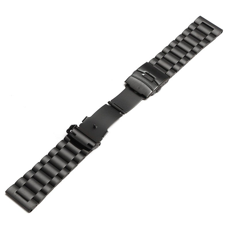 Black Metal Stainless Steel Watch Wrist Band Strap for Garmin Fenix 3/HR