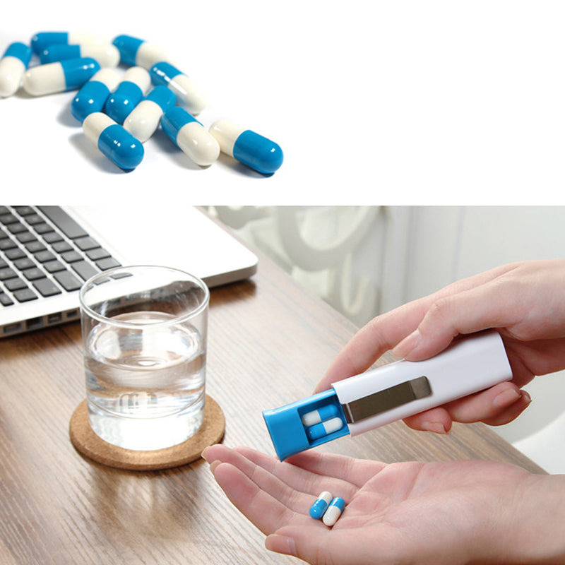 3 Compartment Travel Portable Sealed Pill Box Mini Storage Box With Elastic Clip Pill Case