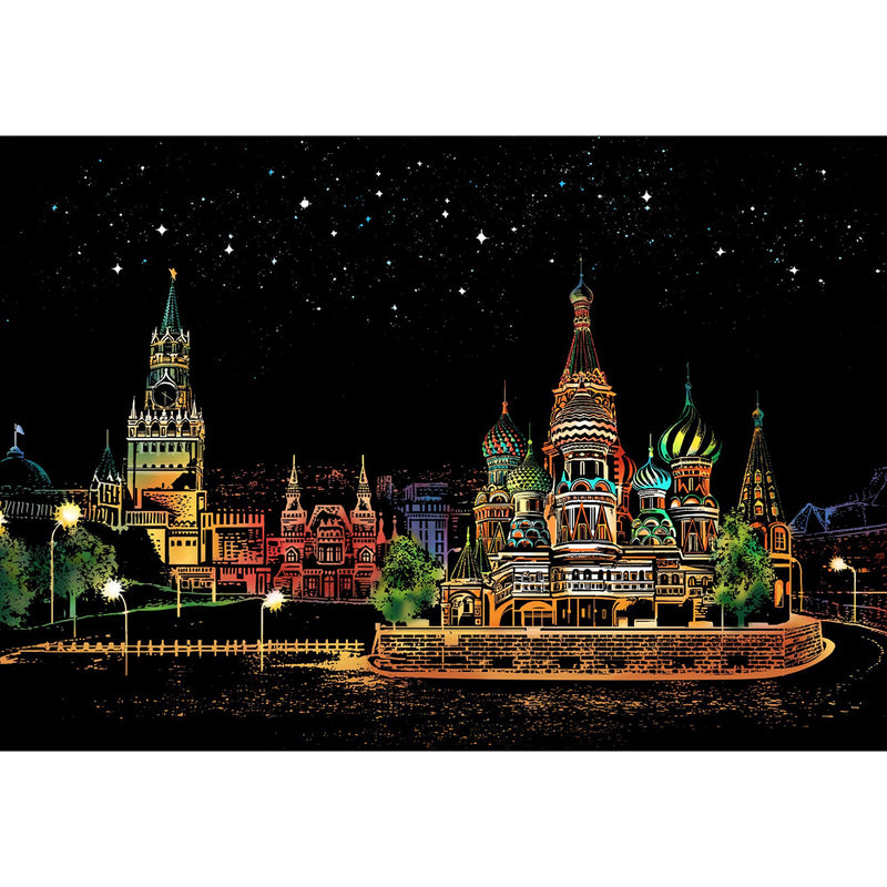 1 Piece Decorative Scratch Picture Scenery Scratching Paintings City Nightview Scraping Paintings Drawing Paper Home Decor Birthday Gift