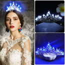 LED Light Bridal Crystal Tiara Hair Band Princess Crown Headband Wedding Pageant