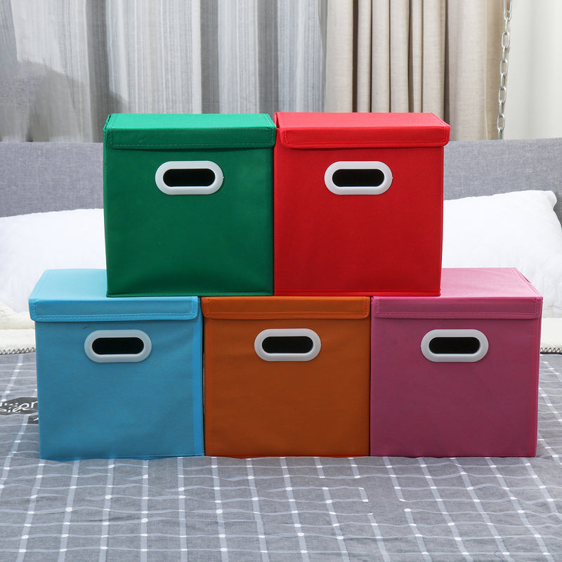 Non-woven Fabric Storage Box Folding Laundry Baskets Bin Closet Drawer Organizer Storage Baskets