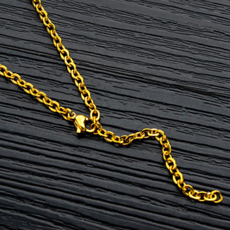 Her King His Queen Crown Couple Square Titanium Steel Necklace