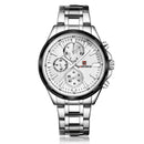 NAVIFORCE 9089 Fashion Men Quartz Watch Luxury Multifunction Stainless Steel Strap Watch