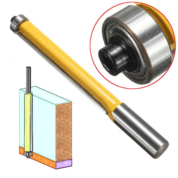 1/2 Inch Shank Bearing Extension Trimming Router Bit Straight Wood Working Cutter